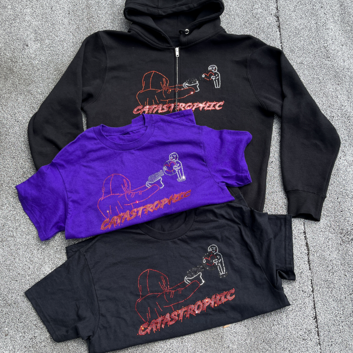 INEVITABLE BETRAYAL RHINESTONE FULL ZIP HOODIE