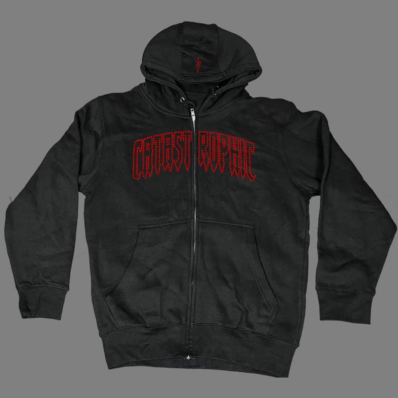 LOGO V2 RHINESTONE FULL ZIP HOODIE